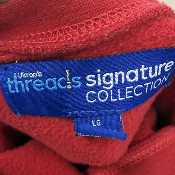 HEB Employee Sweatshirt Unisex Large Red Long Sleeve Pullover Uniform Work Wear - Picture 3 of 9